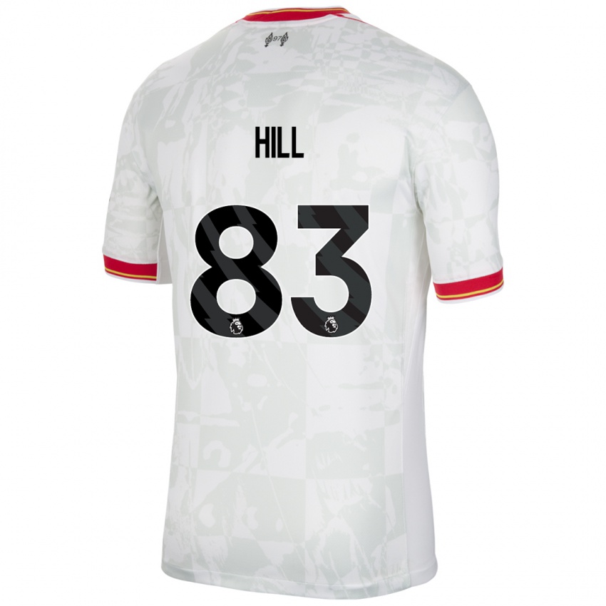 Férfi Thomas Hill #83 Fehér Piros Fekete Harmadik Számú Jersey 2024/25 Mez Póló Ing