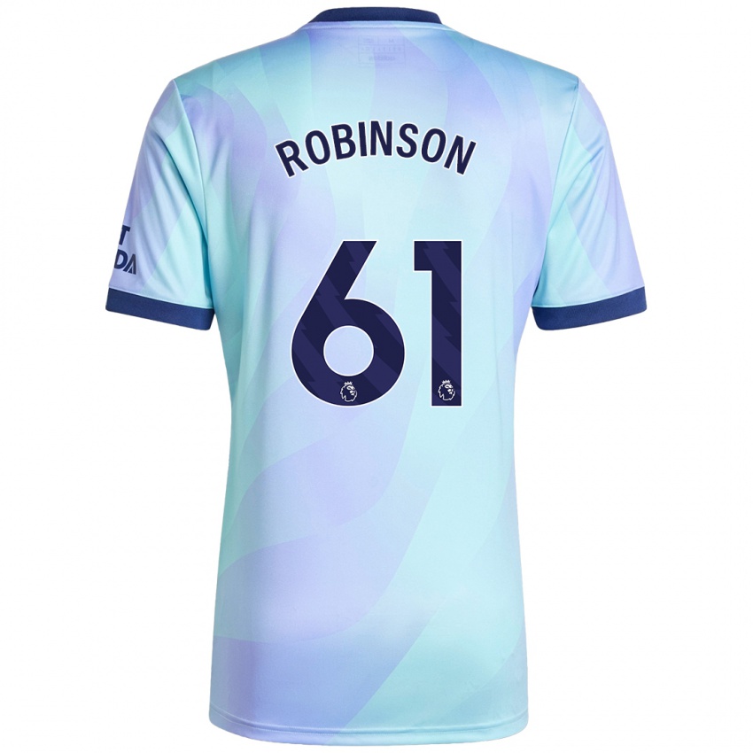 Férfi Josh Robinson #61 Aqua Harmadik Számú Jersey 2024/25 Mez Póló Ing