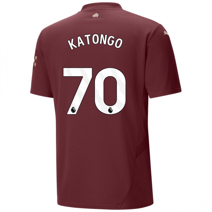 Férfi Jadel Katongo #70 Gesztenyebarna Harmadik Számú Jersey 2024/25 Mez Póló Ing