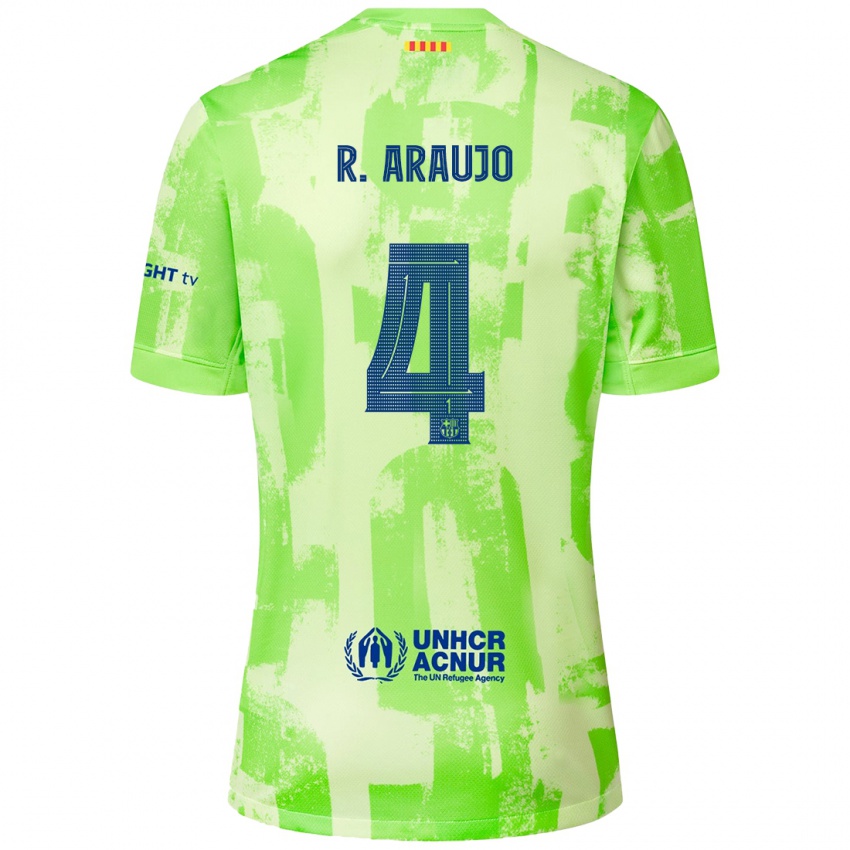 Férfi Ronald Araujo #4 Mész Harmadik Számú Jersey 2024/25 Mez Póló Ing