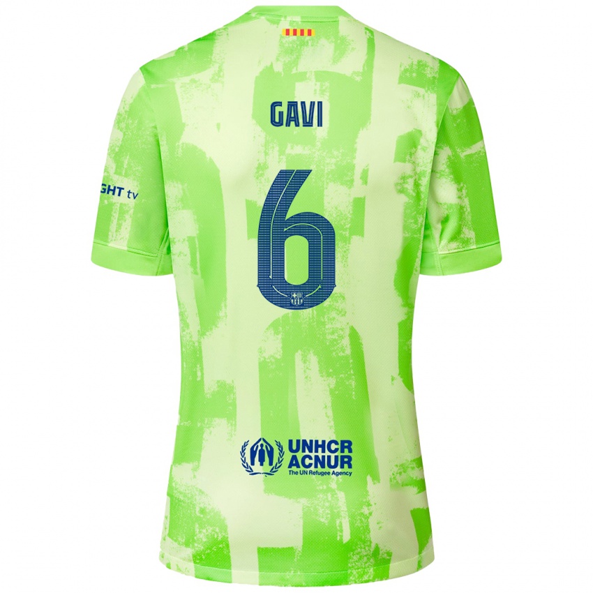 Férfi Gavi #6 Mész Harmadik Számú Jersey 2024/25 Mez Póló Ing