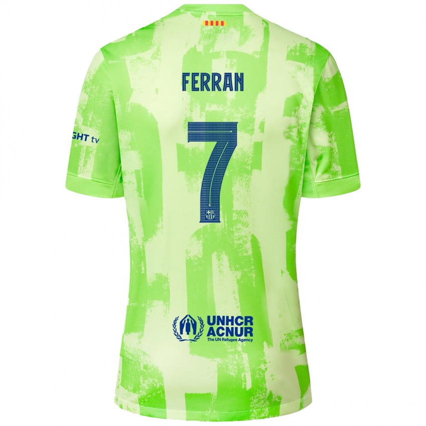 Férfi Ferran Torres #7 Mész Harmadik Számú Jersey 2024/25 Mez Póló Ing