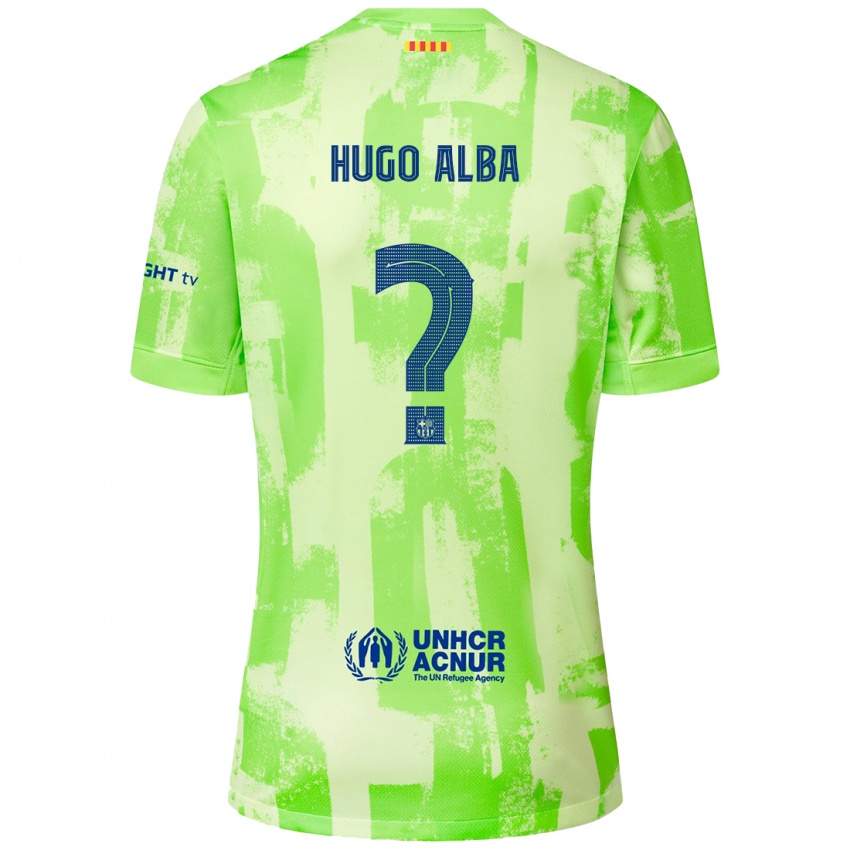 Férfi Hugo Alba #0 Mész Harmadik Számú Jersey 2024/25 Mez Póló Ing