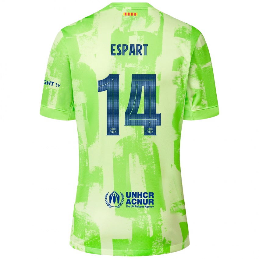 Férfi Xavi Espart #14 Mész Harmadik Számú Jersey 2024/25 Mez Póló Ing