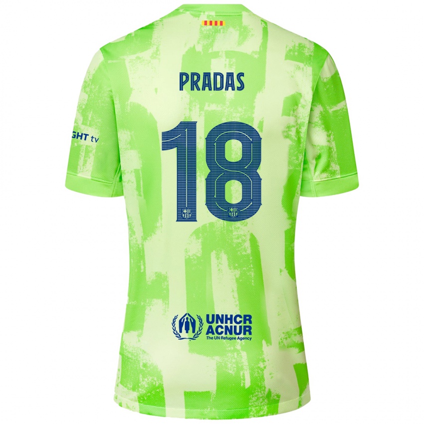 Férfi Arnau Pradas #18 Mész Harmadik Számú Jersey 2024/25 Mez Póló Ing