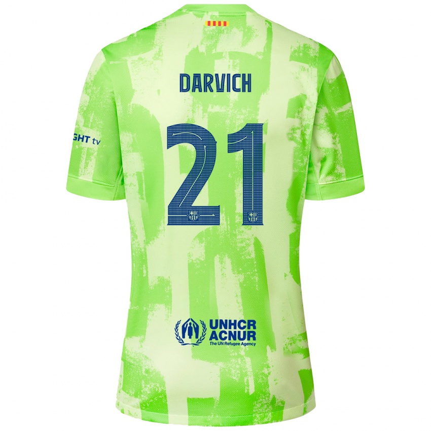 Férfi Noah Darvich #21 Mész Harmadik Számú Jersey 2024/25 Mez Póló Ing