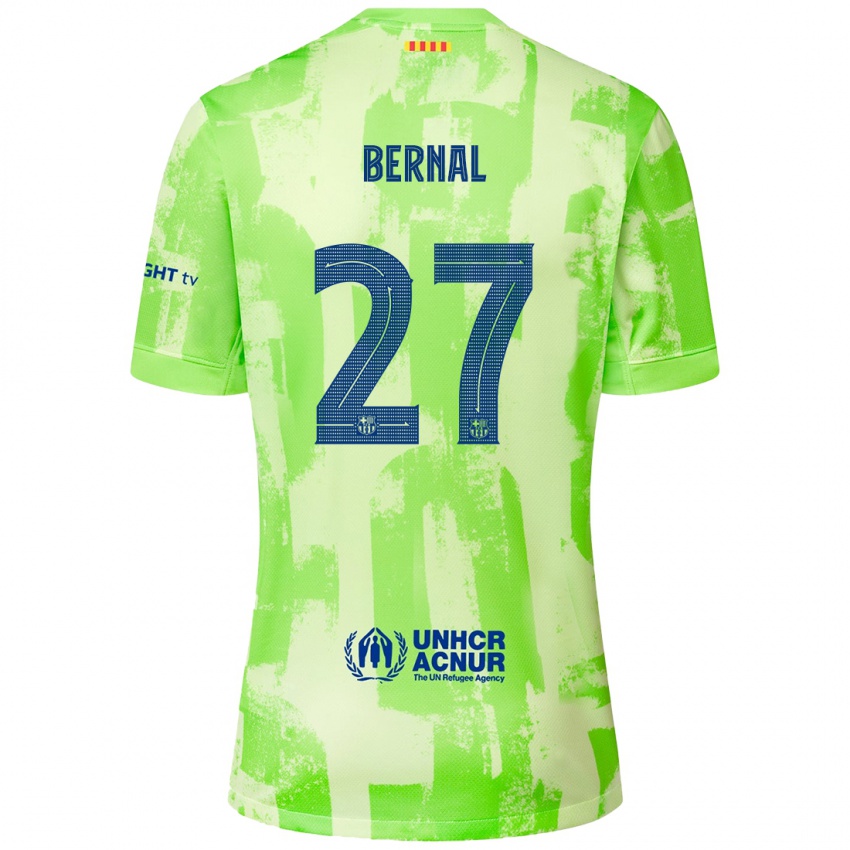 Férfi Marc Bernal #27 Mész Harmadik Számú Jersey 2024/25 Mez Póló Ing