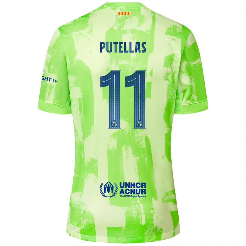 Férfi Alexia Putellas #11 Mész Harmadik Számú Jersey 2024/25 Mez Póló Ing