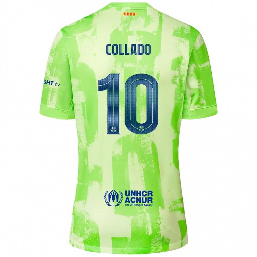 Férfi Alex Collado #10 Mész Harmadik Számú Jersey 2024/25 Mez Póló Ing