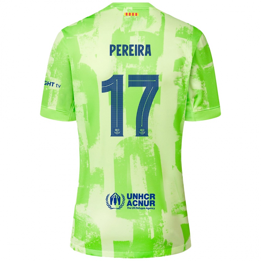 Férfi Andrea Pereira #17 Mész Harmadik Számú Jersey 2024/25 Mez Póló Ing