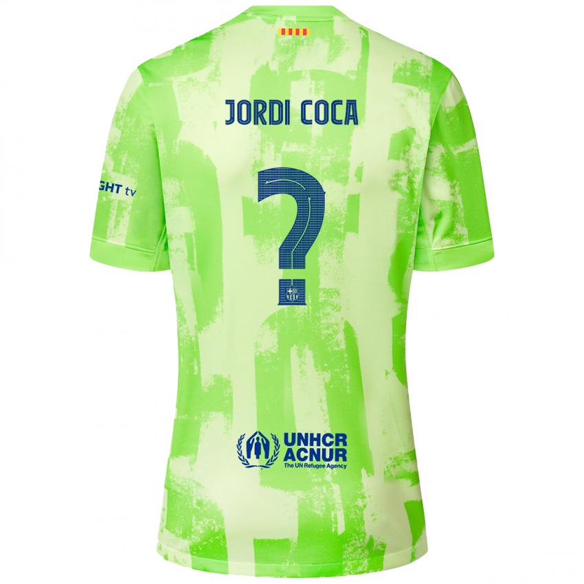 Férfi Jordi Coca #0 Mész Harmadik Számú Jersey 2024/25 Mez Póló Ing