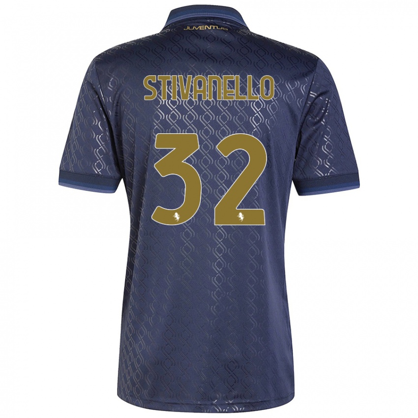 Férfi Riccardo Stivanello #32 Sötétkék Harmadik Számú Jersey 2024/25 Mez Póló Ing