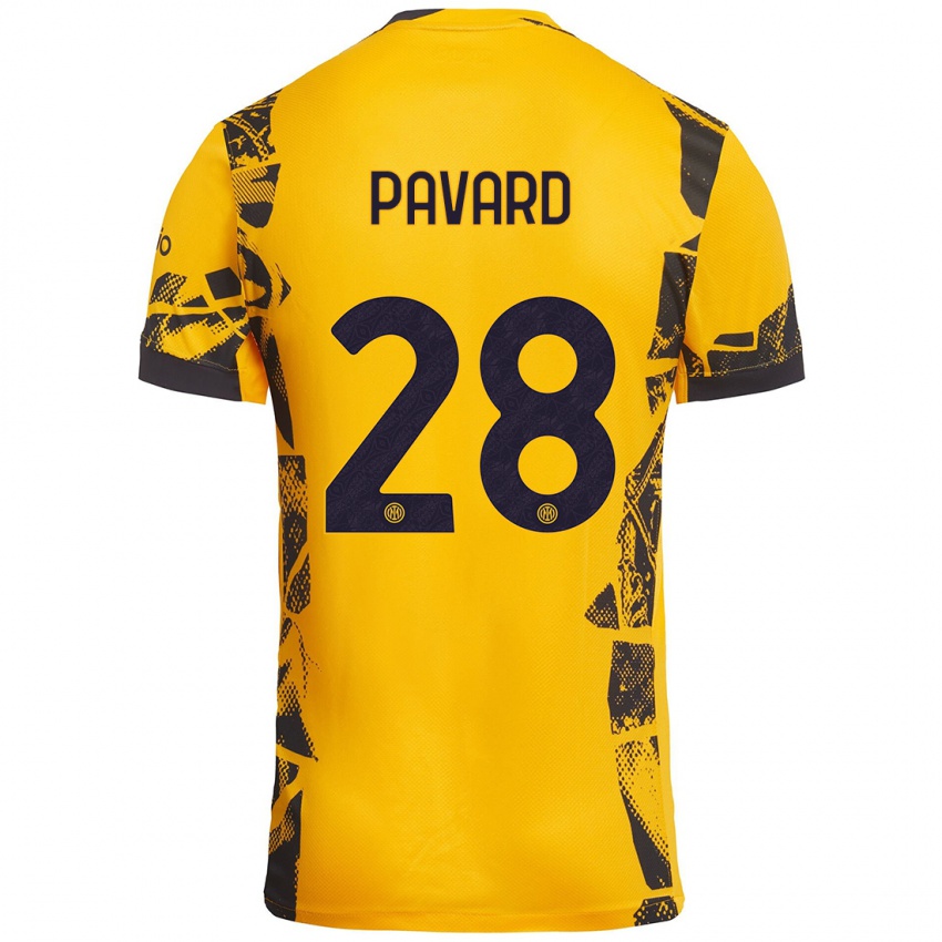 Férfi Benjamin Pavard #28 Arany Fekete Harmadik Számú Jersey 2024/25 Mez Póló Ing