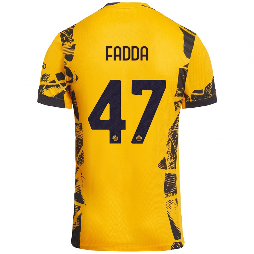 Férfi Paola Fadda #47 Arany Fekete Harmadik Számú Jersey 2024/25 Mez Póló Ing