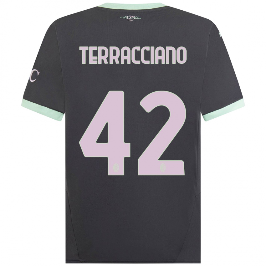 Férfi Filippo Terracciano #42 Szürke Harmadik Számú Jersey 2024/25 Mez Póló Ing