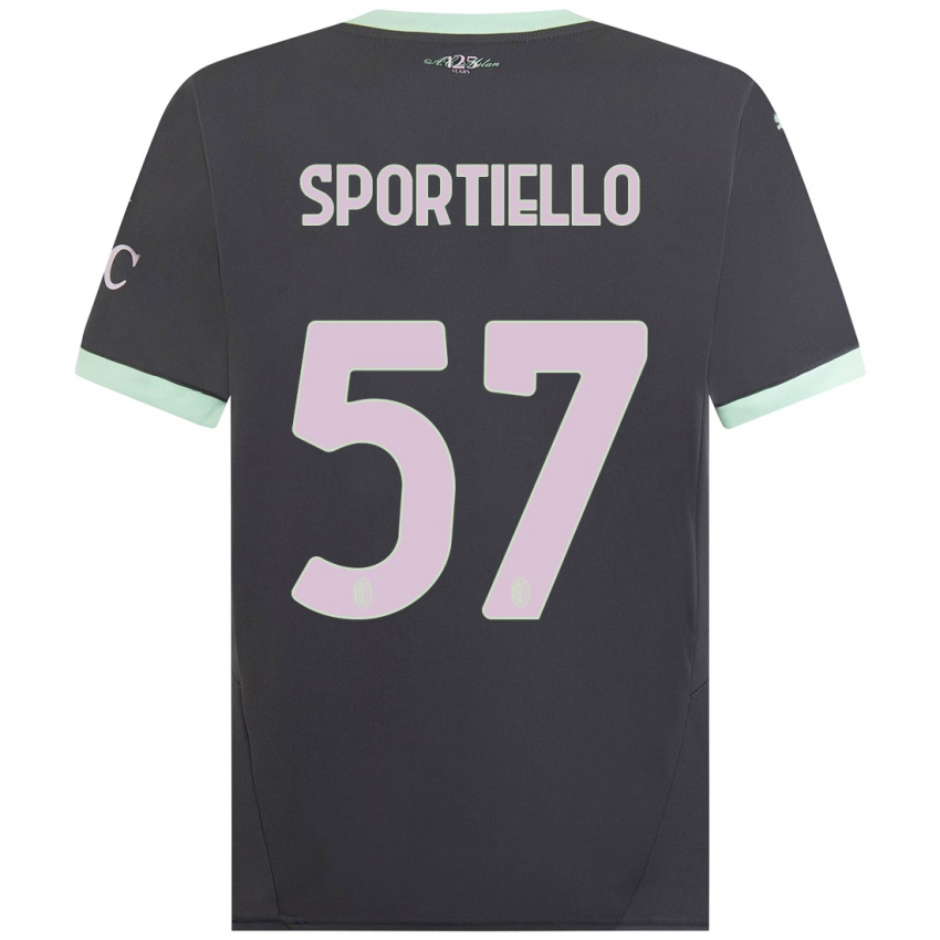 Férfi Marco Sportiello #57 Szürke Harmadik Számú Jersey 2024/25 Mez Póló Ing