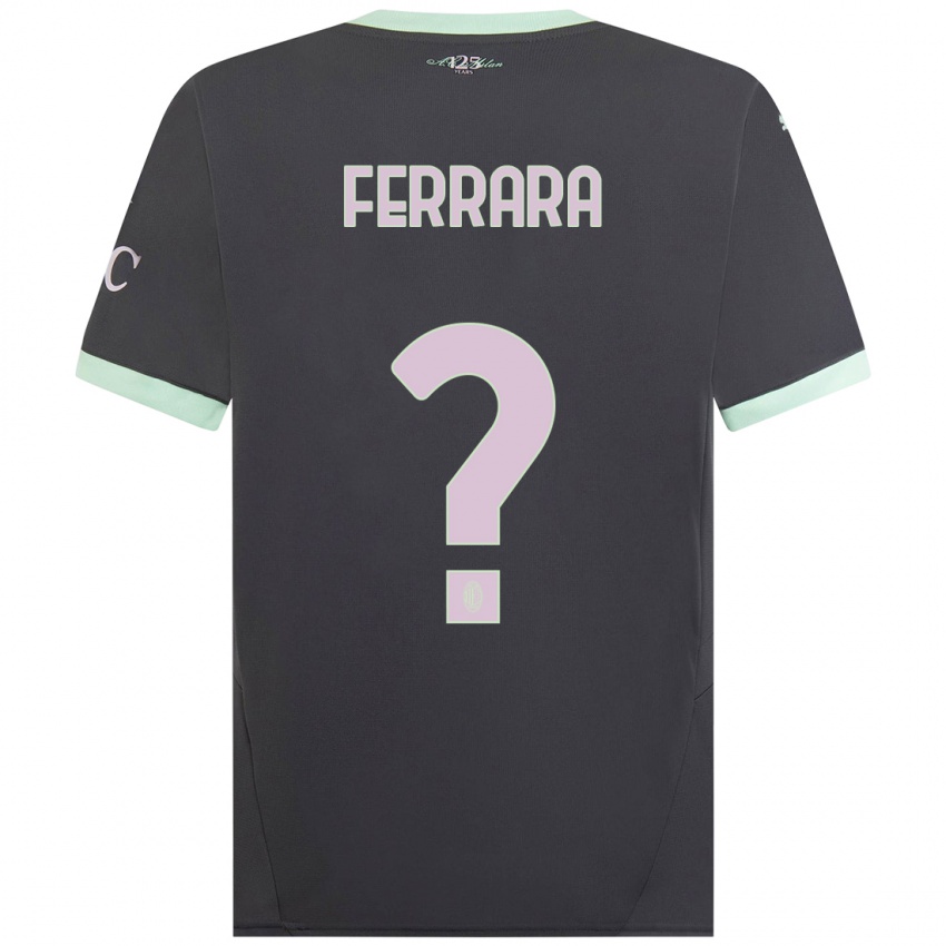 Férfi Francesco Ferrara #0 Szürke Harmadik Számú Jersey 2024/25 Mez Póló Ing