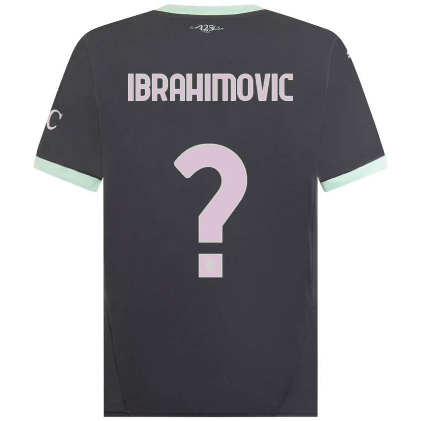 Férfi Vincent Ibrahimovic #0 Szürke Harmadik Számú Jersey 2024/25 Mez Póló Ing