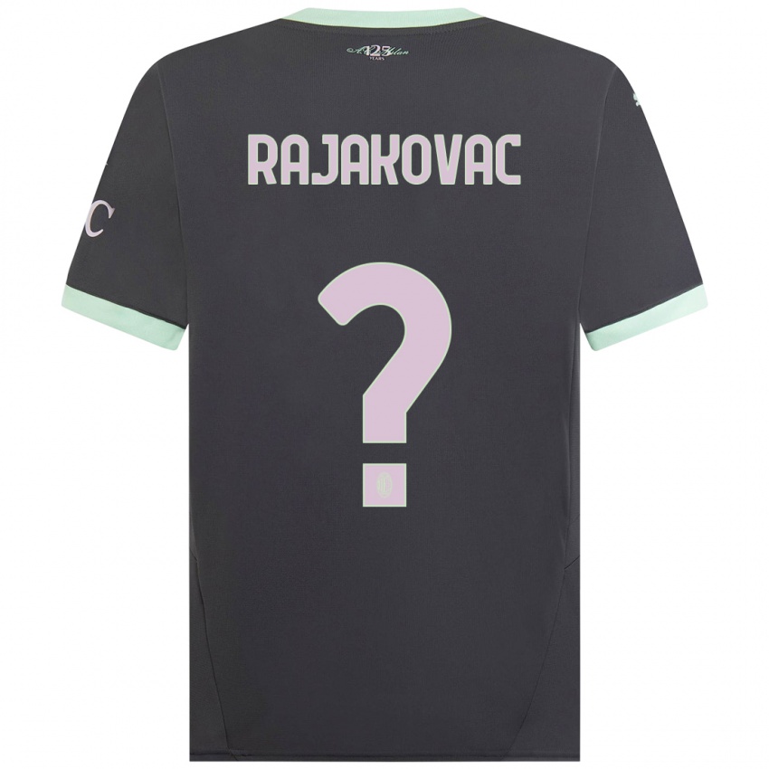 Férfi Mihajlo Rajakovac #0 Szürke Harmadik Számú Jersey 2024/25 Mez Póló Ing