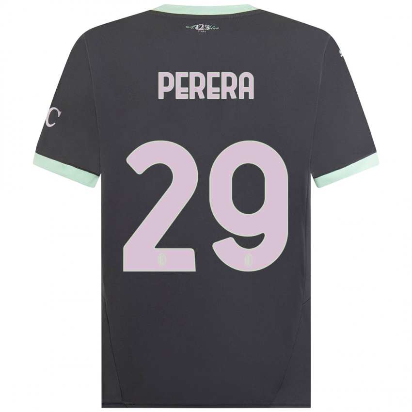 Férfi Nirash Perera #29 Szürke Harmadik Számú Jersey 2024/25 Mez Póló Ing