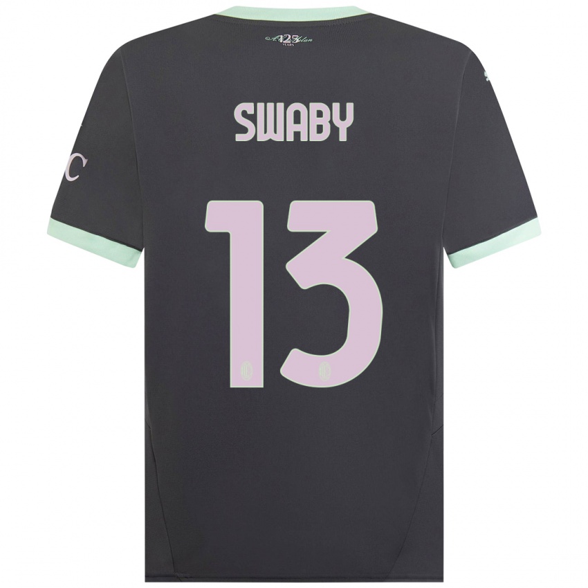 Férfi Allyson Swaby #13 Szürke Harmadik Számú Jersey 2024/25 Mez Póló Ing