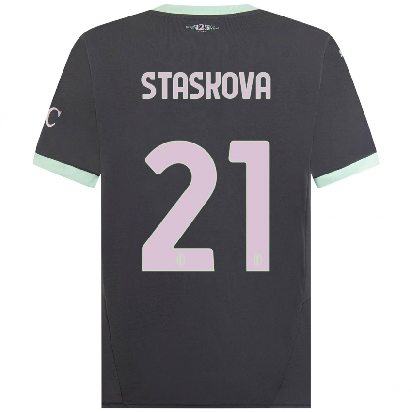 Férfi Andrea Stašková #21 Szürke Harmadik Számú Jersey 2024/25 Mez Póló Ing