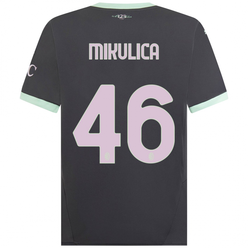 Férfi Petra Mikulica #46 Szürke Harmadik Számú Jersey 2024/25 Mez Póló Ing