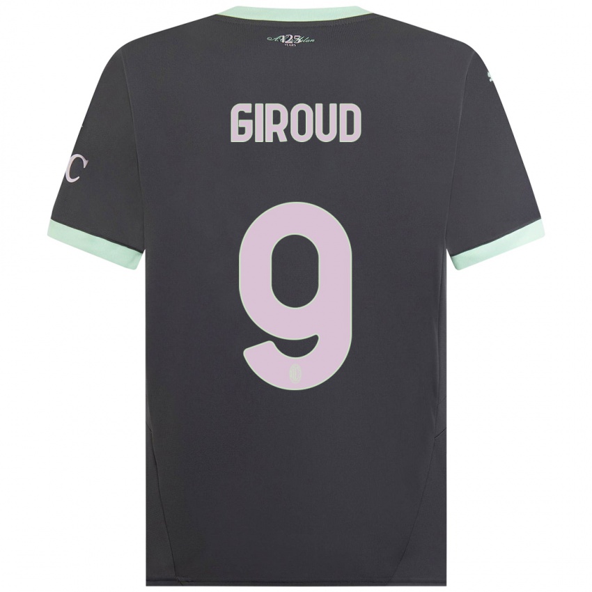 Férfi Olivier Giroud #9 Szürke Harmadik Számú Jersey 2024/25 Mez Póló Ing