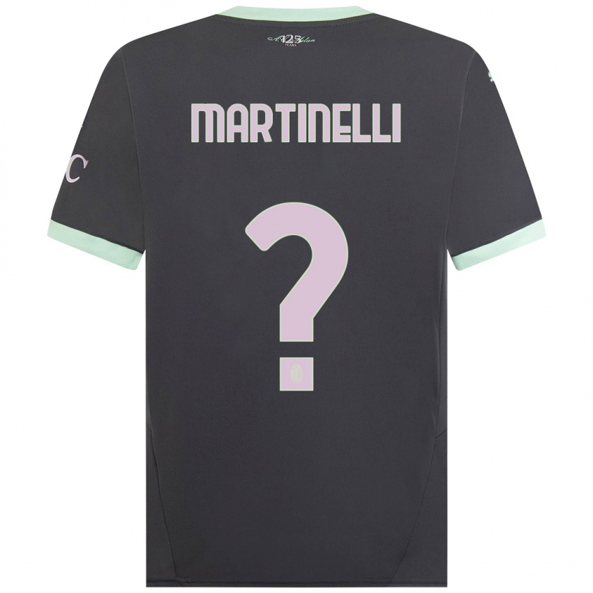 Férfi Riccardo Martinelli #0 Szürke Harmadik Számú Jersey 2024/25 Mez Póló Ing