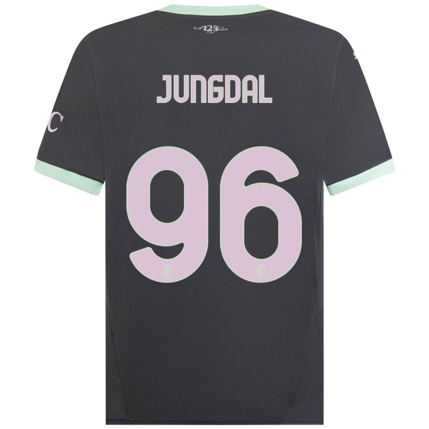 Férfi Andreas Jungdal #96 Szürke Harmadik Számú Jersey 2024/25 Mez Póló Ing