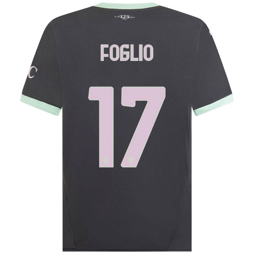 Férfi Christian Foglio #17 Szürke Harmadik Számú Jersey 2024/25 Mez Póló Ing