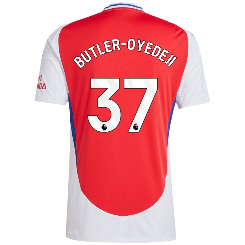 Női Nathan Butler-Oyedeji #37 Piros Fehér Hazai Jersey 2024/25 Mez Póló Ing