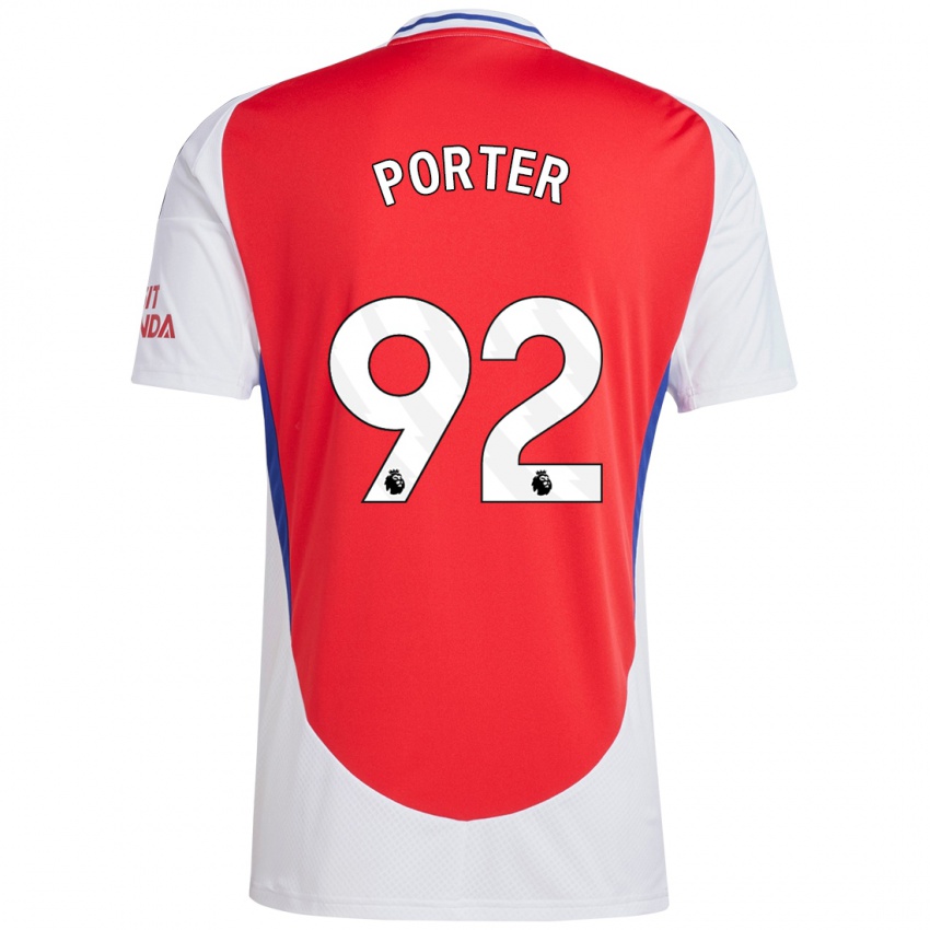 Női Jack Porter #92 Piros Fehér Hazai Jersey 2024/25 Mez Póló Ing