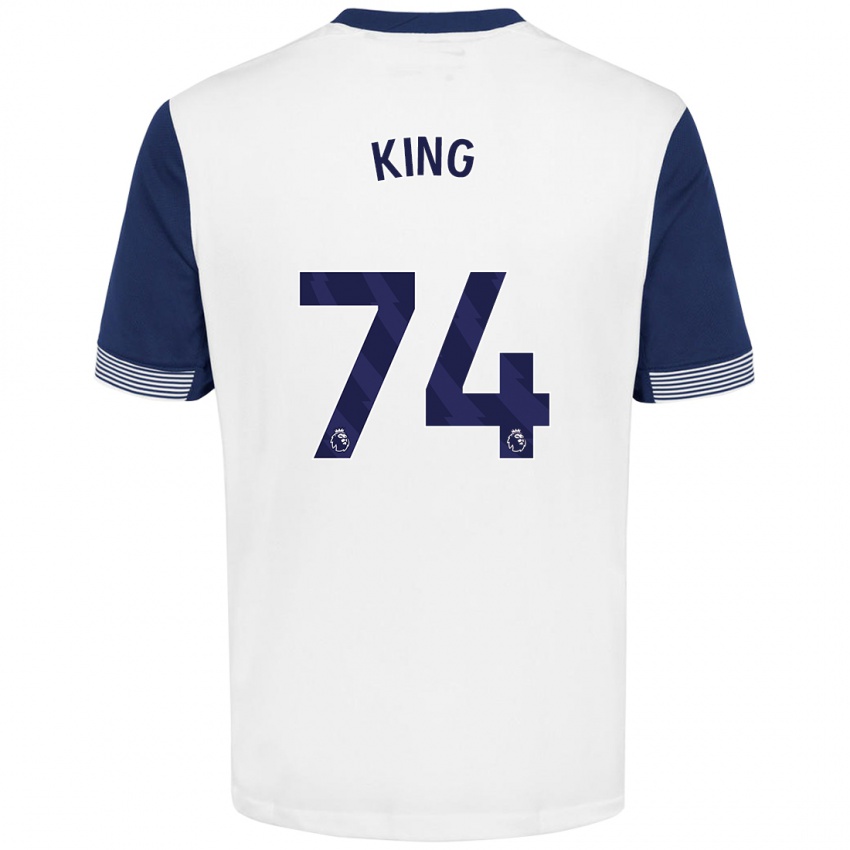 Női Maeson King #74 Fehér Kék Hazai Jersey 2024/25 Mez Póló Ing