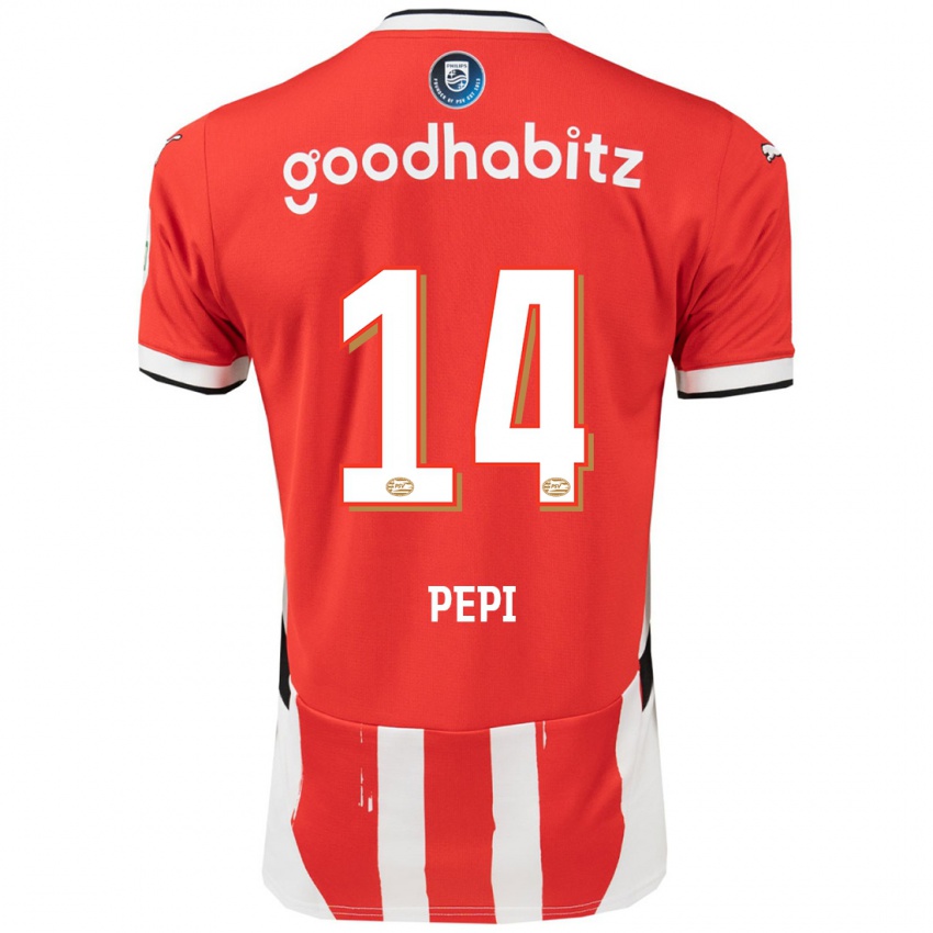 Női Ricardo Pepi #14 Piros Fehér Hazai Jersey 2024/25 Mez Póló Ing