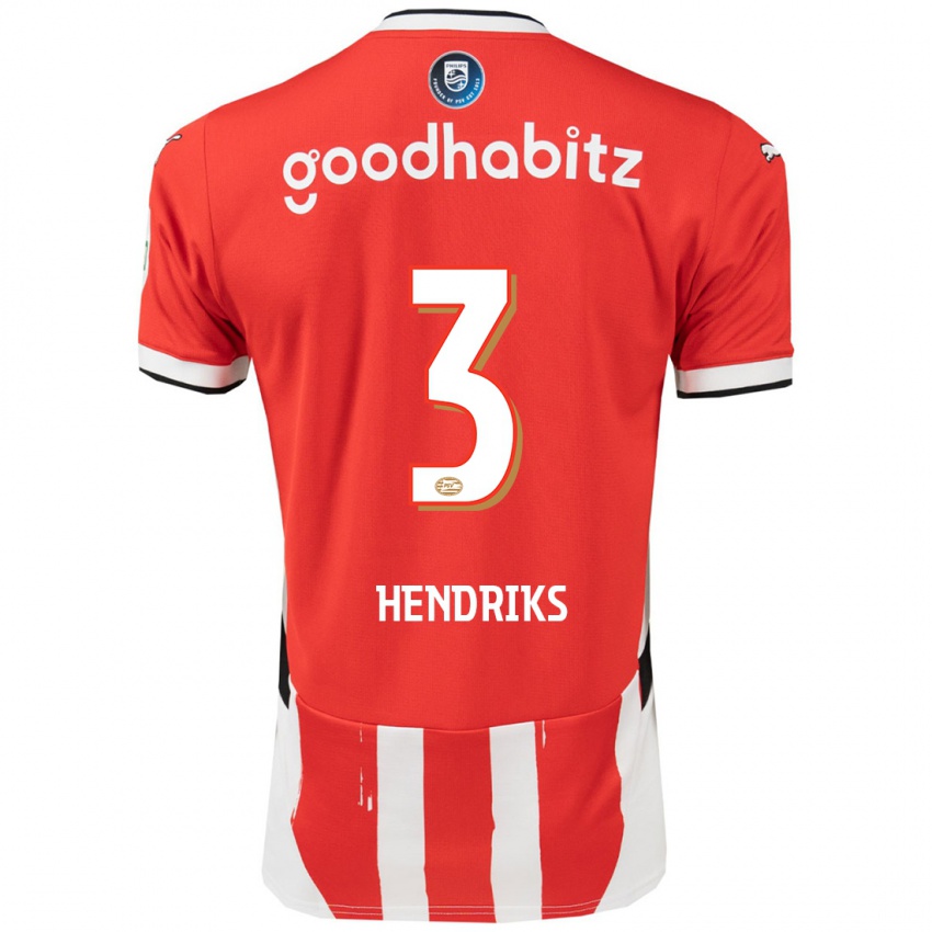 Női Gwyneth Hendriks #3 Piros Fehér Hazai Jersey 2024/25 Mez Póló Ing