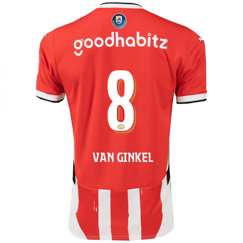 Női Marco Van Ginkel #8 Piros Fehér Hazai Jersey 2024/25 Mez Póló Ing