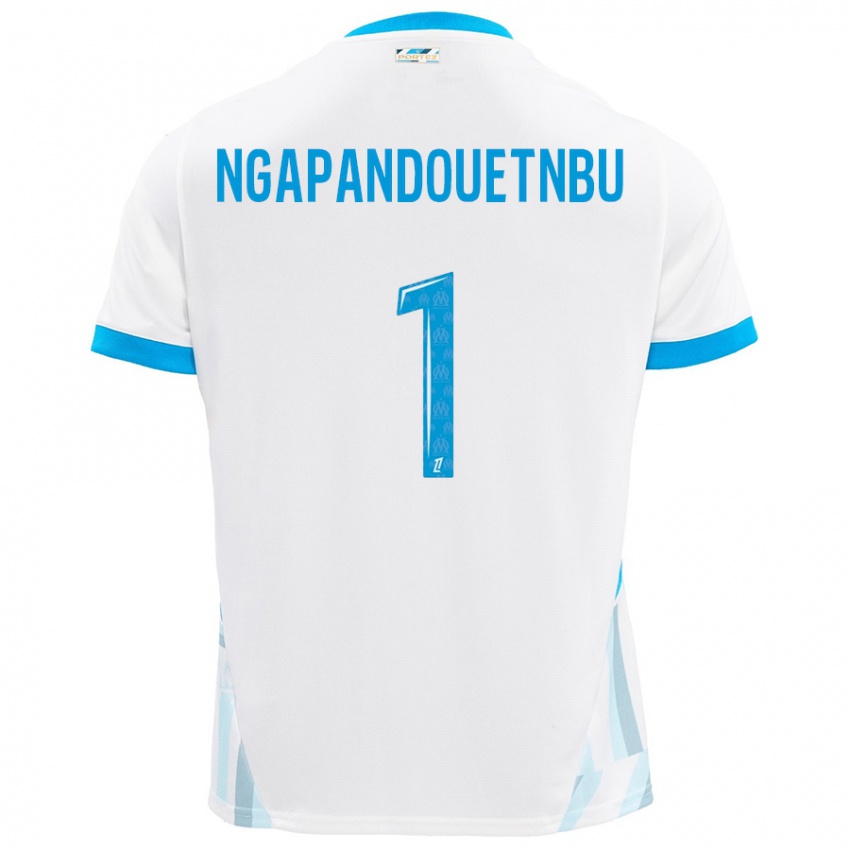 Női Simon Ngapandouetnbu #1 Fehér Ég Kék Hazai Jersey 2024/25 Mez Póló Ing