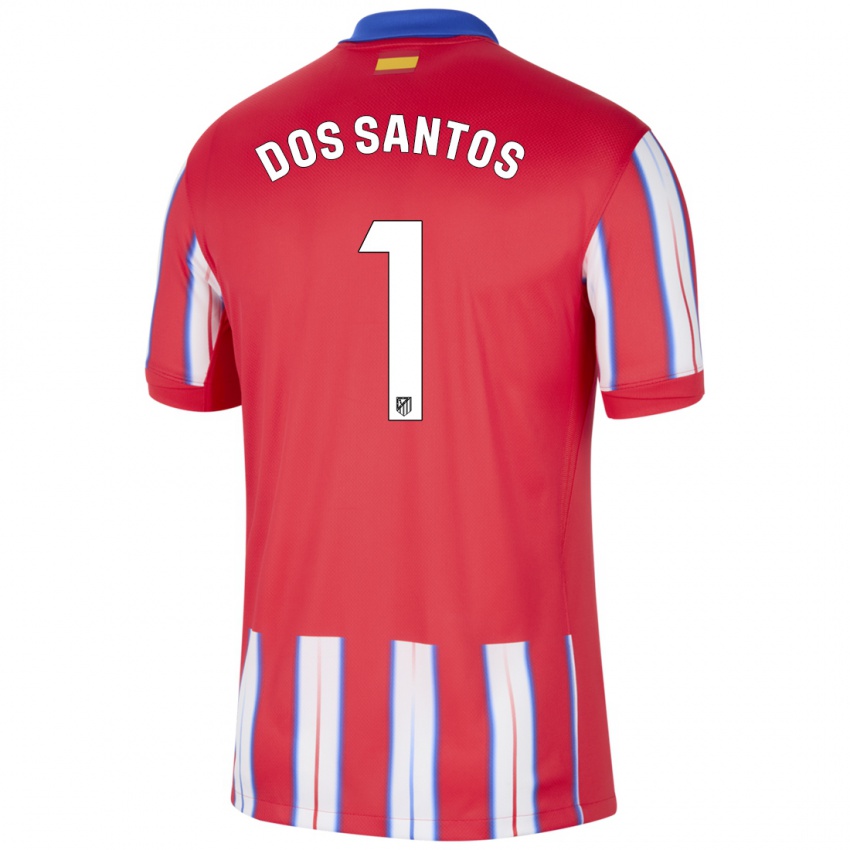 Női Alex Dos Santos #1 Piros Fehér Kék Hazai Jersey 2024/25 Mez Póló Ing