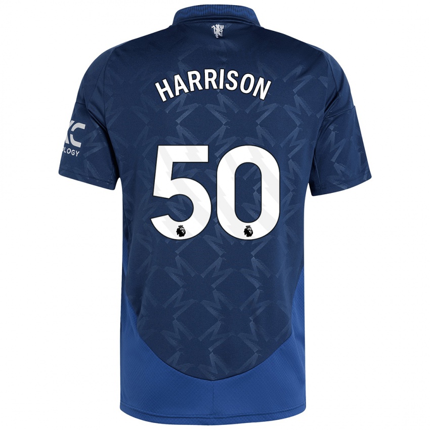 Női Elyh Harrison #50 Indigó Idegenbeli Jersey 2024/25 Mez Póló Ing