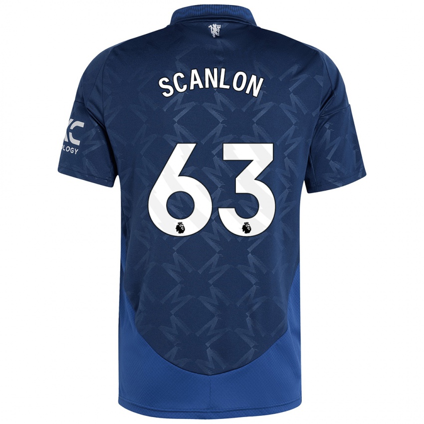 Női James Scanlon #63 Indigó Idegenbeli Jersey 2024/25 Mez Póló Ing