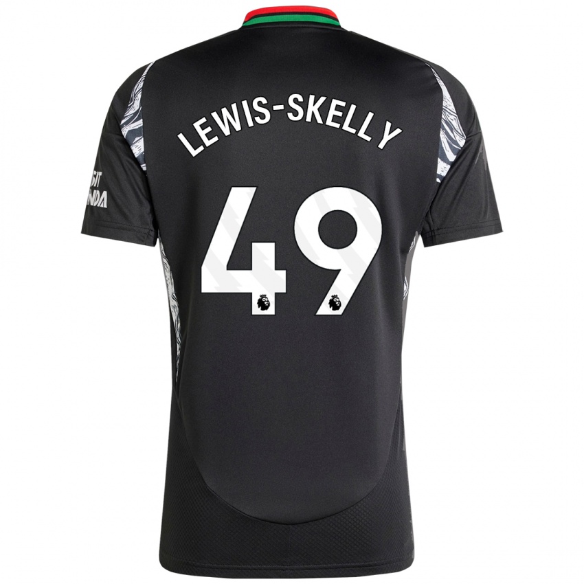 Női Myles Lewis-Skelly #49 Fekete Idegenbeli Jersey 2024/25 Mez Póló Ing