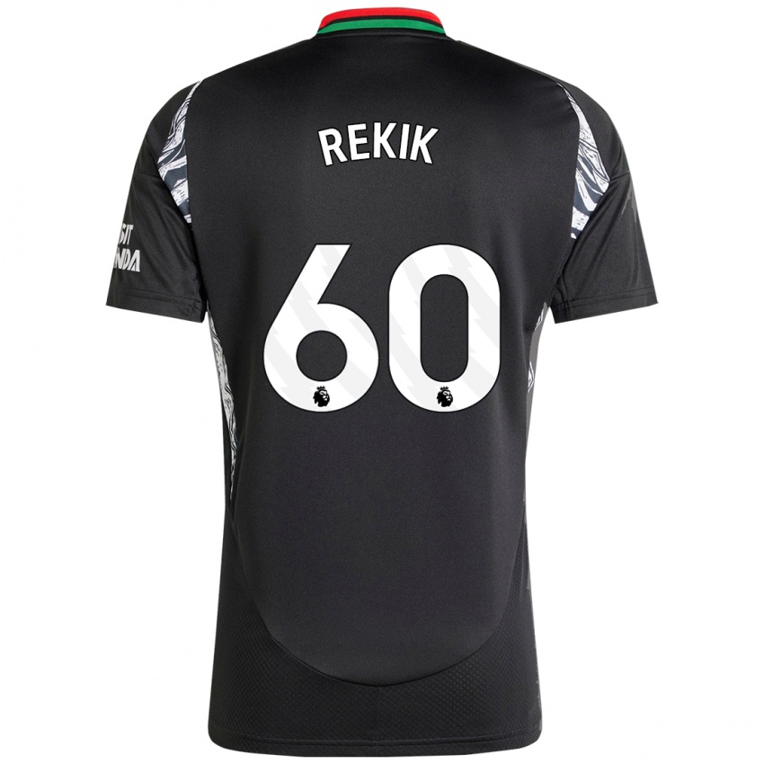 Női Omar Rekik #60 Fekete Idegenbeli Jersey 2024/25 Mez Póló Ing