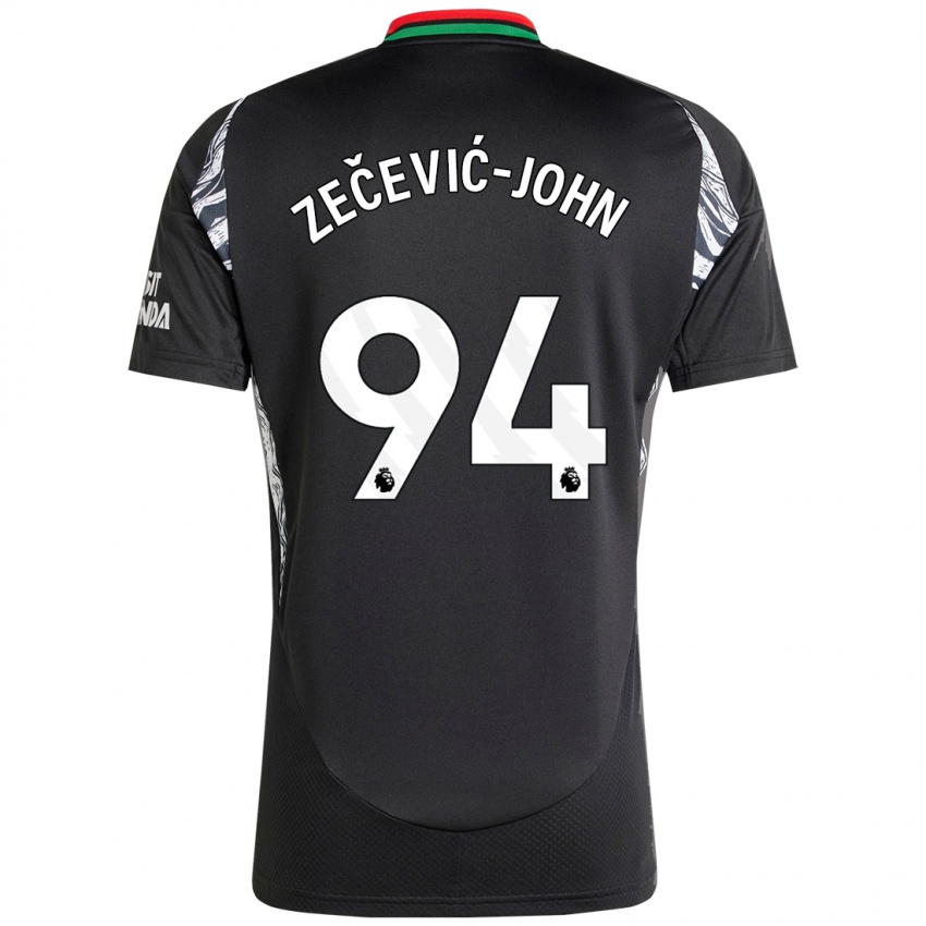 Női Louis Zečević-John #94 Fekete Idegenbeli Jersey 2024/25 Mez Póló Ing