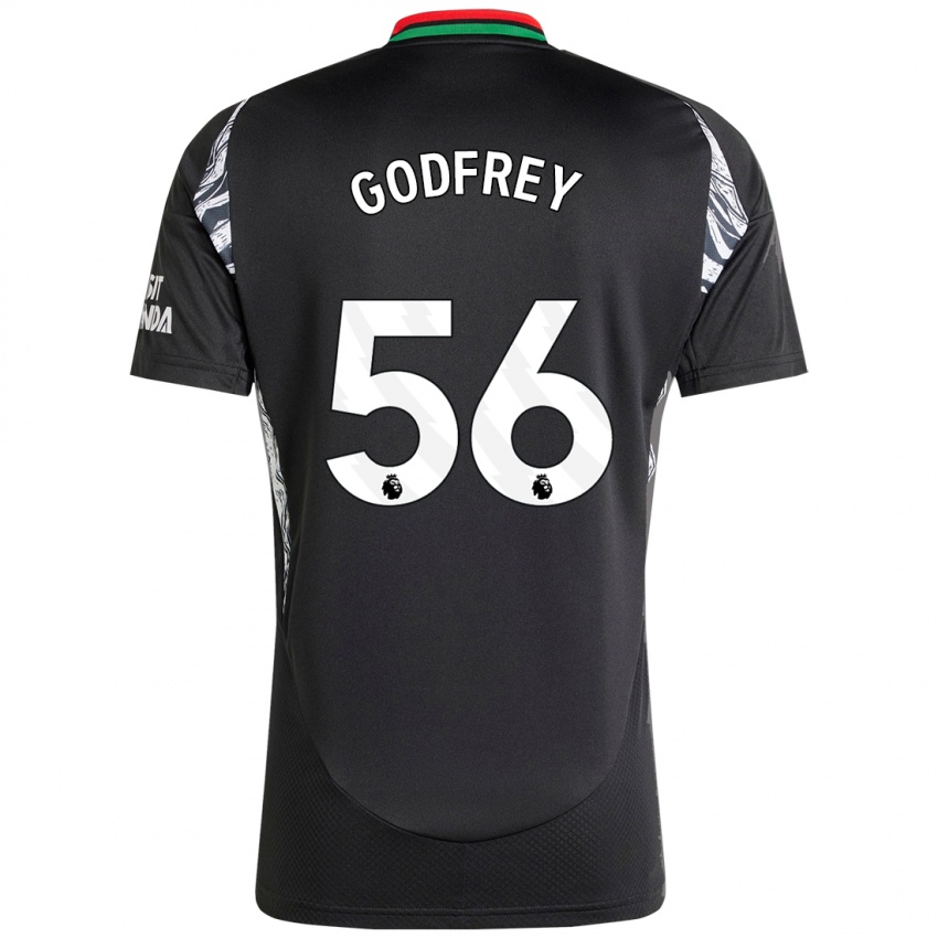 Női Freya Godfrey #56 Fekete Idegenbeli Jersey 2024/25 Mez Póló Ing