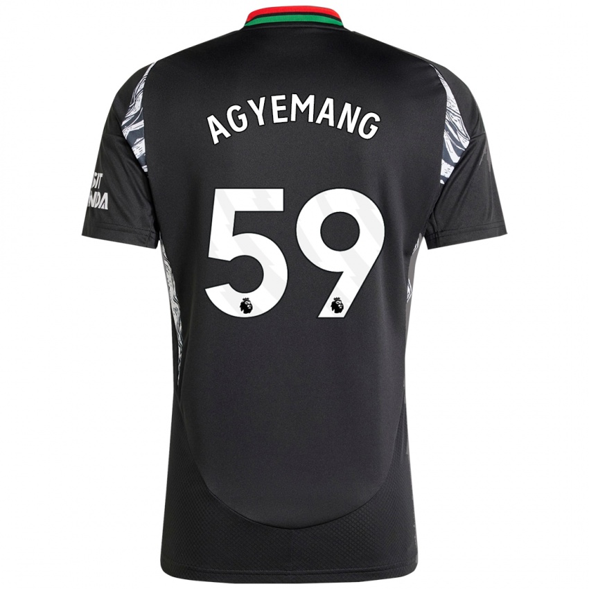 Női Michelle Agyemang #59 Fekete Idegenbeli Jersey 2024/25 Mez Póló Ing