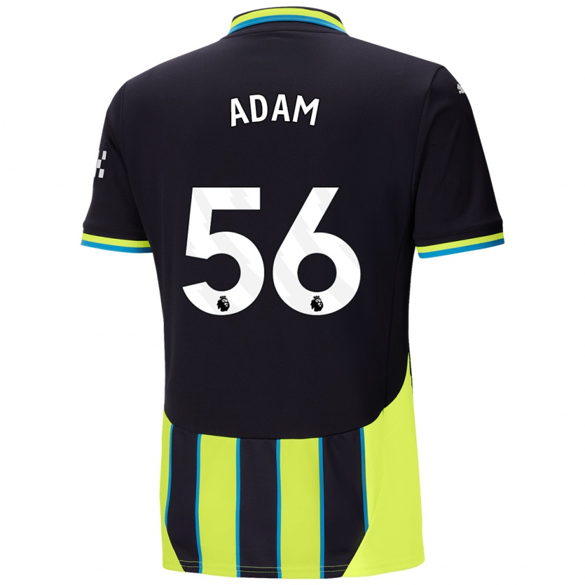 Női Josh Adam #56 Kék Sárga Idegenbeli Jersey 2024/25 Mez Póló Ing