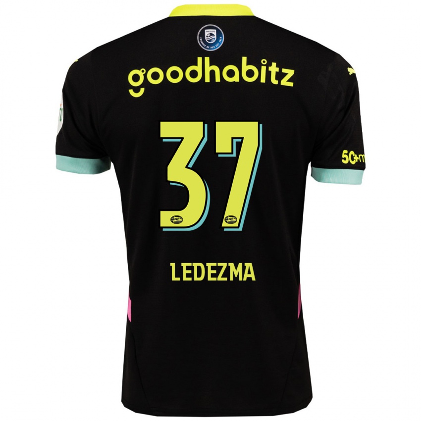 Női Richard Ledezma #37 Fekete Sárga Idegenbeli Jersey 2024/25 Mez Póló Ing