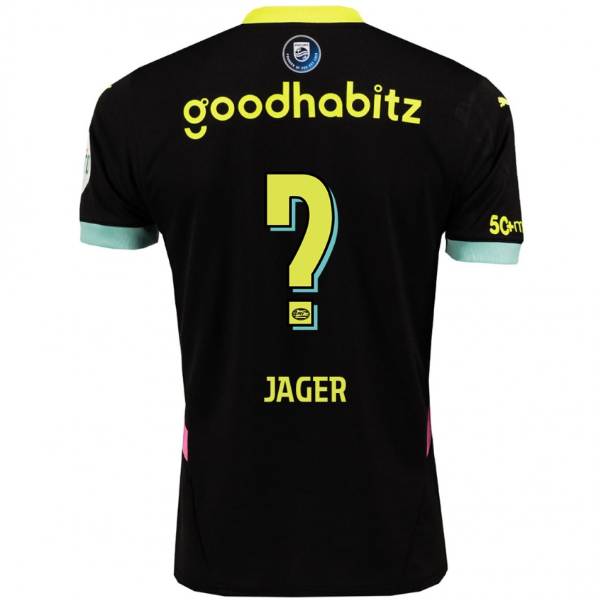 Női Elvic Jager #0 Fekete Sárga Idegenbeli Jersey 2024/25 Mez Póló Ing