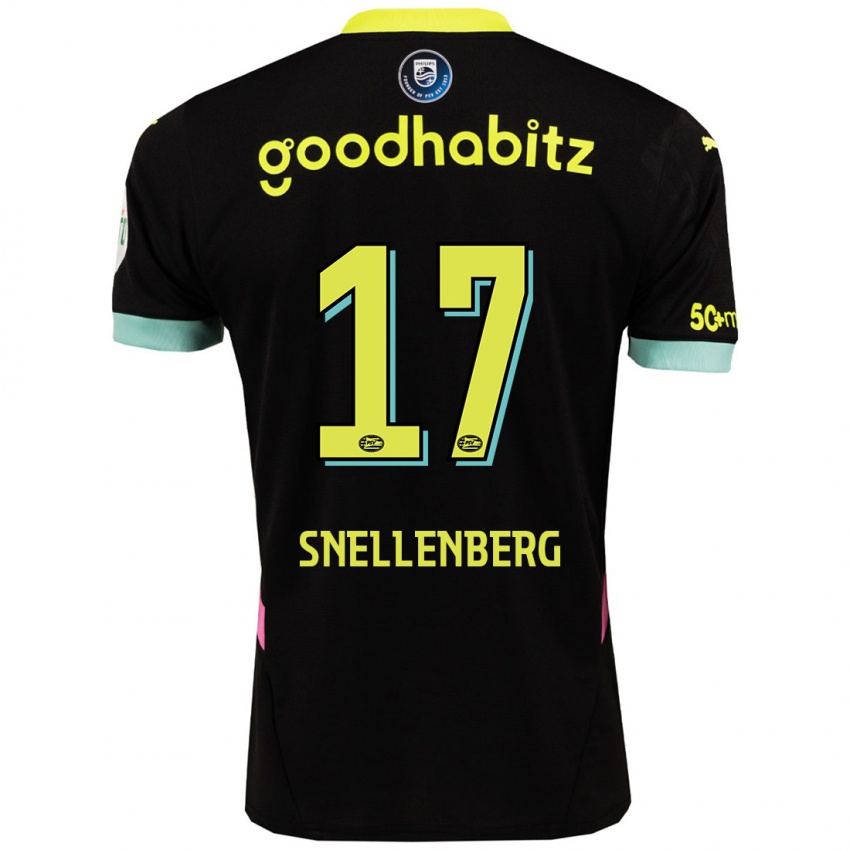 Női Maxime Snellenberg #17 Fekete Sárga Idegenbeli Jersey 2024/25 Mez Póló Ing